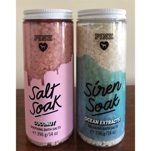 🆕🛀 PINK 2pk Bath Salt Coconut/Ocean Extracts